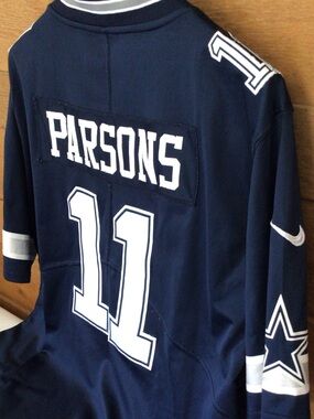 Nike NFL Dallas Cowboys Navy White #11 Mica Parsons Jersey L